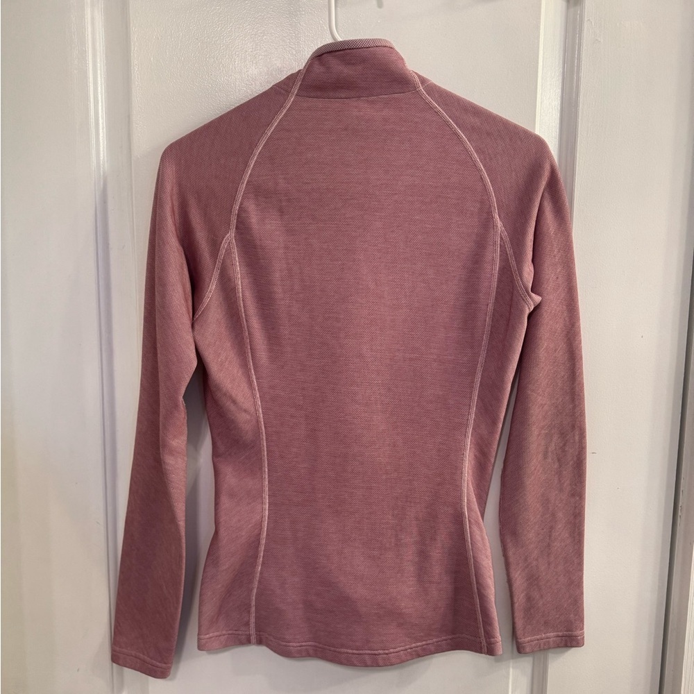 Patagonia Capilene Midweight Zip-Neck Heathered Dark Pink Plum Small - Picture 2 of 6